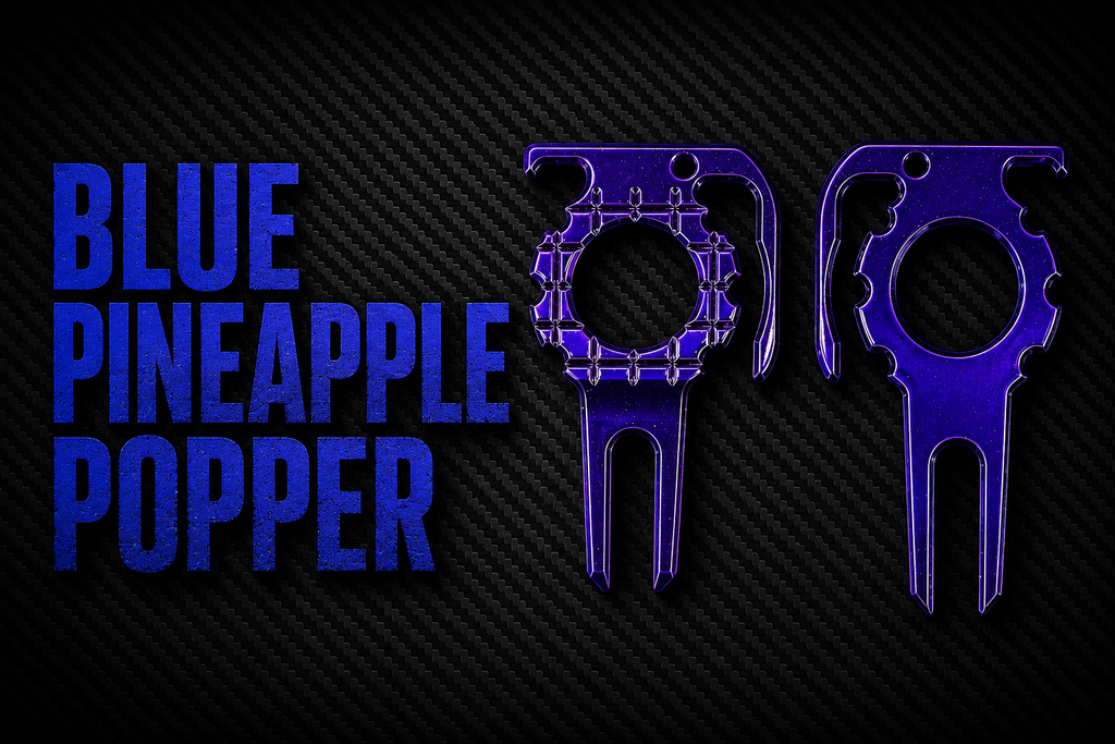 Custom Blue Metalic Pineapple Popper